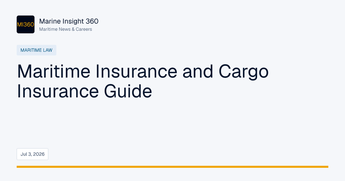 Maritime Insurance and Cargo Insurance Guide | Marine Insight 360