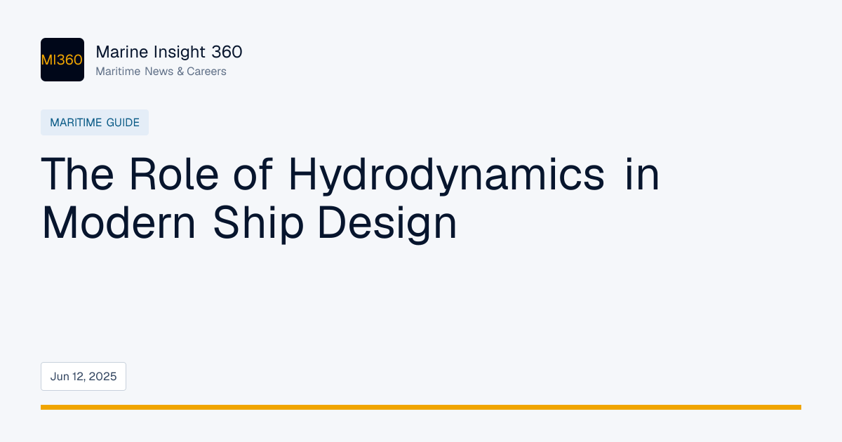 The Role of Hydrodynamics in Modern Ship Design | Marine Insight 360