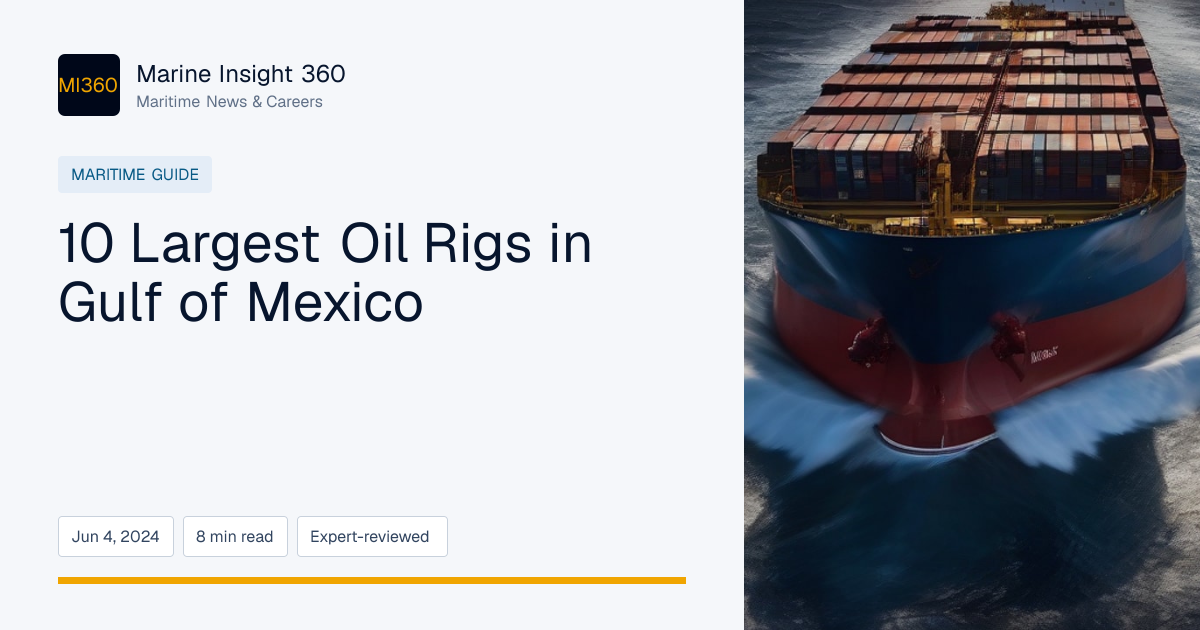 Biggest Insight 10 Largest Oil Rigs in Gulf of Mexico | Marine Insight 360